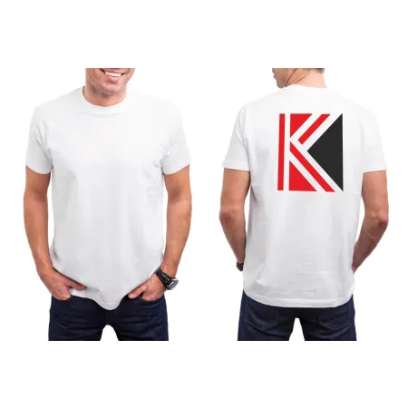 T-Shirt B&C E150 z bardzo dużym nadrukiem z tyłu